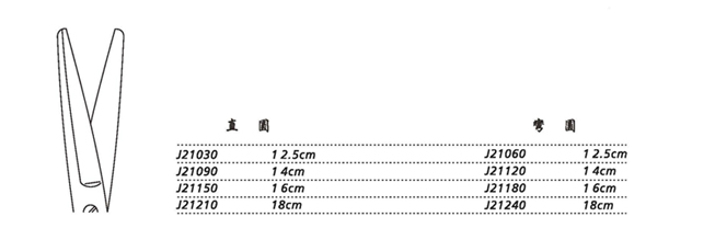 金鐘手術剪 J21030