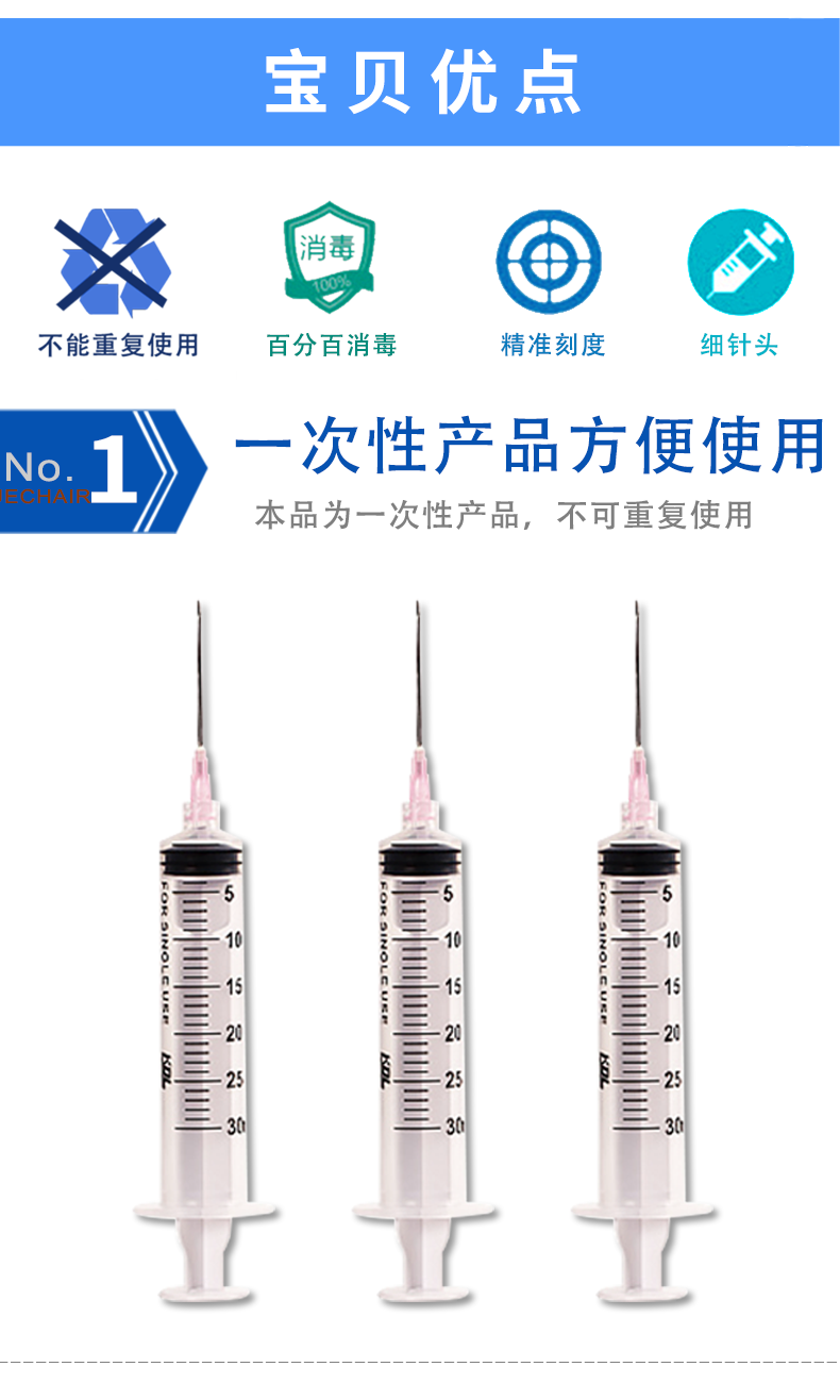 一次性使用螺口注射器 30ml帶針